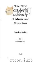 THE NEW GROVE DICTIONARY OF MUSIC AND MUSICIANS VOLUME 13（ PDF版）