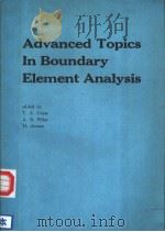 ADVANCED TOPICS IN BOUNDARY ELEMENT ANALYSIS（ PDF版）