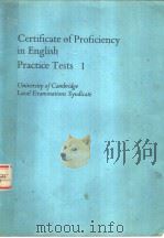 CERTIFICATE OF PROFICIENCY IN ENGLISH PRACTICE TESTS 1     PDF电子版封面     