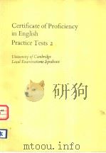 CERTIFICATE OF PROFICIENCY IN ENGLISH PRACTICE TESTS 2     PDF电子版封面     