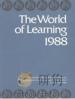 THE WORLD OF LEARNING 1988 THIRTY-EIGHTH EDITION   1988  PDF电子版封面  0946653313   