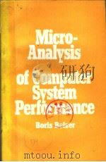 MICROANALYSIS OF COMPUTER SYSTEM PERFORMANCE（ PDF版）