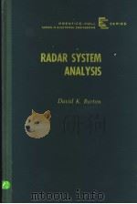 RADAR SYSTEM ANALYSIS     PDF电子版封面     