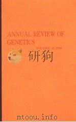 ANNUAL REVIEW OF GENETICS VOLUME 32 1998     PDF电子版封面  0824312325   
