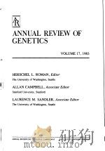 ANNUAL REVIEW OF GENETICS VOLUME 17 1983（ PDF版）