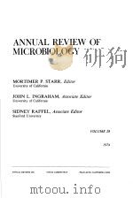 ANNUAL REVIEW OF MICROBIOLOGY VOLUME 28 1974     PDF电子版封面    MORTIMER P·STARR 
