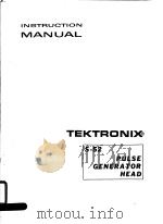 INSTRUCTION MANUAL TEKTRONIX S-52 PULSE GENERATOR HEAD     PDF电子版封面     