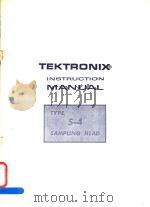 TEKTRONIX INSTRUCTION MANUAL TYPE S-4 SAMPLING HEAD     PDF电子版封面     