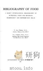 BIBLIOGRAPHY OF FOOD A SELECT INTERNATIONAL BIBLIOGRAPHY OF NUTRITION，FOOD AND BEVERAGE（ PDF版）