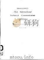 PROCEEDINGS 33TH INTERNATIONAL TECHNICAL COMMUNICATION CONFERENCE（ PDF版）