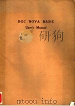 DGC NOVA BASIC USER'S MANUAL     PDF电子版封面     