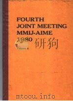 FOURTH JOINT MEETING MMIJ-AIME 1980 VOLUME 1     PDF电子版封面     