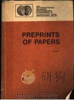 PREPRINTS OF PAPERS VLUME 1     PDF电子版封面     