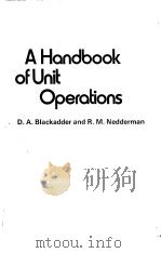 A HANDBOOK OF UNIT OPERATIONS（ PDF版）