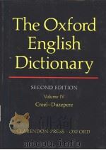 THE OXFORD ENGLISH DICTIONARY SECOND EDITION VOLUME Ⅳ     PDF电子版封面    J·A·SIMPSON AND E·S·C·WEINER 