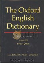 THE OXFORD ENGLISH DICTIONARY SECOND EDITION VOLUME Ⅻ     PDF电子版封面    J·A·SIMPSON AND E·S·C·WEINER 