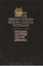 COLLINS CONCISE GERMAN-ENGLISH ENGLISH-GERMAN DICTIONARY     PDF电子版封面     