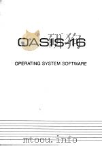 OASIS-16 OPERATING SYSTEM SOFTWARE     PDF电子版封面     