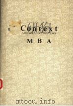 THE MBA TUTORIAL CONTEXT MANAGEMENT SYSTEMS     PDF电子版封面     