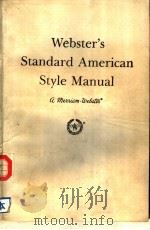 WEBSTER'S STANDARD AMERICAN STYLE MANUAL     PDF电子版封面     