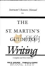 INSTRUCTOR'S RESOURCE MANNAL FOR THE ST.MARTIN'S GUIDE TO WRITING（ PDF版）