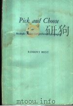 PICK AND CHOOSE     PDF电子版封面    LONGMAN 