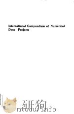 INTERNATIONAL COMPENDIUM OF NUMERICAL DATA PROJECTS     PDF电子版封面    CODATA 
