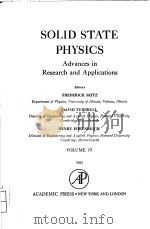 SOLID STATE PHYSICS ADVANCES IN RESEARCH AND APPLICATIONS VOLUME 20     PDF电子版封面    FREDERICK SEITZ  DAVID TURNBUL 