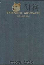 EXTENDED ABSTRACTS  VOLUME 88-1   1988  PDF电子版封面     