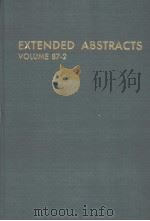 EXTENDED ABSTRACTS  VOLUME 87-2（1987 PDF版）