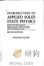 INTRODUCTION TO APPLIED SOLID STATE PHYSICS TOPICS SECOND EDITION     PDF电子版封面     