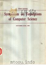 22ND ANNUAL SYMPOSIUM ON FOUNDATIONS OF COMPUTER SCIENCE（ PDF版）