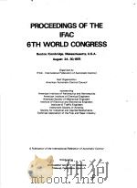 PROCEEDINGS OF THE IFAC 6TH WORLD CONGRESS PART 2   1975  PDF电子版封面  0876642822   