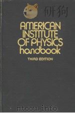 AMERICAN INSTITUTE OF PHYSICS HANDBOOK THIRD EDITION     PDF电子版封面     