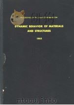 PROCEEDINGS OF THE ARMY CONFERENCE ON DYNAMIC BEHAVIOR OF MATERIALS AND STRUCTURES     PDF电子版封面     