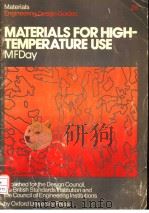 MATERIALS FOR HIGH-TEMPERATURE USE MFDAY     PDF电子版封面     
