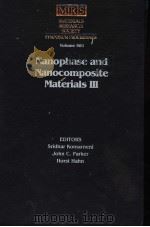 NANOPHASE AND NANOCOMPOSITE MATERIALS Ⅲ     PDF电子版封面    JOHN C.PARKER 