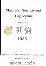 MATERIALS SCIENCE AND ENGINEERING BOOK TWO 1985（ PDF版）