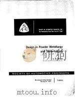 DESIGN IN POWDER METALLURGY AND SINTERFORGING     PDF电子版封面    S.W.MCGEE 