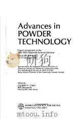 ADVANCES IN POWDER TECHNOLOGY     PDF电子版封面    GILBERT Y.CHIN 