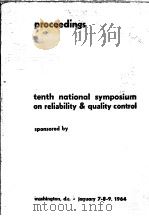 10TH TENTH NATIONAL SYMPOSIUM ON RELEABILITY ANN QUALITY CONTROL     PDF电子版封面     