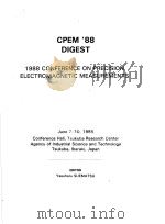 1988 CONFERENCE ON PRECISION ELECTROMAGNETIC MEASUREMENTS     PDF电子版封面     