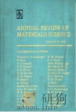 ANNUAL REVIEW OF MATERIALS SCIENCE VOLUME 15     PDF电子版封面    ROBERT A.HUGGINS  JOSEPH A.GIO 