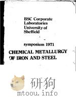 CHEMICAL METALLURGY OF IRON AND STEEL SYMPOSIUM 1971     PDF电子版封面  0900497351   