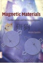 MAGNETIC MATERIALS     PDF电子版封面    NICOLA A.SPALDIN 