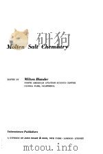 MOLTEN SALT CHEMISTRY     PDF电子版封面    MILION BLANDER 