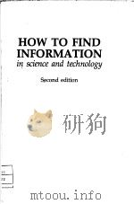 HOW TO FIND INFORMATION IN SCIENCE AND TECHNOLOGY SECOND EDITION（ PDF版）