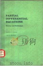 PARTIAL DIFFERENTIAL EQUATIONS THEORY AND TECHNIQUE     PDF电子版封面  0121604500  GEORGE F.CARRIER  CARL E.PEARS 