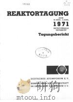REAKTORTAGUNG 1971     PDF电子版封面     