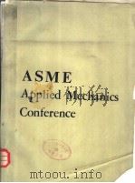 ASME APPLIED MECHANICS CONFERENCE（ PDF版）